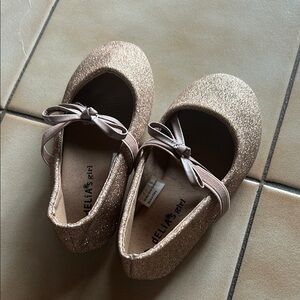 dELiA*s Gold Glitter Kids Dress Shoes